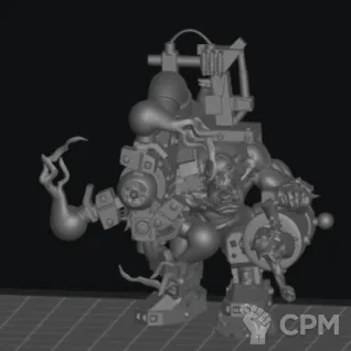 Описание картинки Big mek with shokk attack gun от WAAAAAAGHshop по цене 350руб | Свободный Рынок Миниатюр - СРМ