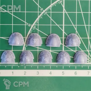 Описание картинки Night Lords Shoulder Pads Mk III от Стальные Небеса по цене 180руб | Свободный Рынок Миниатюр - СРМ
