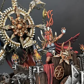 Описание картинки Chaos War Mammoth Warshrine Darkoath от Nalivainen по цене 12 000руб | Свободный Рынок Миниатюр - СРМ