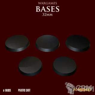 Описание картинки Wargame Bases 32mm | Пластиковая подставка от ForgeNight по цене 60руб | Свободный Рынок Миниатюр - СРМ