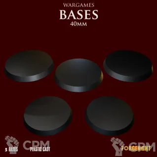 Описание картинки Wargame Bases 40mm | Пластиковая подставка от ForgeNight по цене 80руб | Свободный Рынок Миниатюр - СРМ