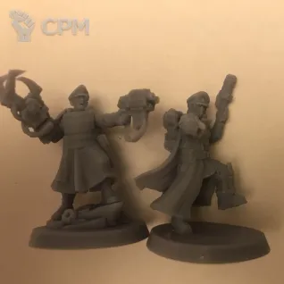 Описание картинки Commissar Yarrick и Commissar №1 от АБу по цене 300руб | Свободный Рынок Миниатюр - СРМ