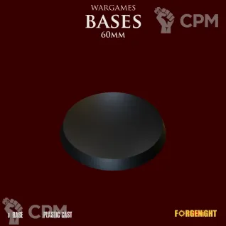 Описание картинки Wargame Bases 60mm | Пластиковая подставка от ForgeNight по цене 35руб | Свободный Рынок Миниатюр - СРМ
