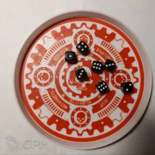 Описание картинки Dice tray Adeptus Mechanicus от 3d_Bear по цене 650руб | Свободный Рынок Миниатюр - СРМ