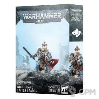 Описание картинки Набор миниатюр Warhammer 40000 SPACE WOLVES: WOLF GUARD BATTLE LEADER от Дауран по цене 3 300руб | Свободный Рынок Миниатюр - СРМ