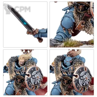 Описание картинки Набор миниатюр Warhammer 40000 SPACE WOLVES: WOLF GUARD BATTLE LEADER от Дауран по цене 3 300руб | Свободный Рынок Миниатюр - СРМ