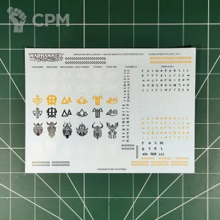 Описание картинки Dwarfen Mountin Holds Transfer Декали от Vault Boy по цене 1 298руб | Свободный Рынок Миниатюр - СРМ