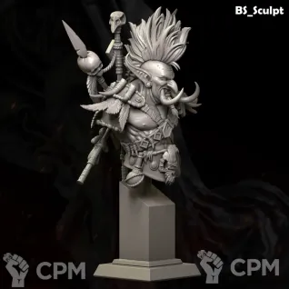 Описание картинки Master of the Shadows (Bust) от Naggaroth Night по цене 2 000руб | Свободный Рынок Миниатюр - СРМ