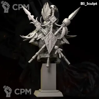 Описание картинки Master of the Shadows (Bust) от Naggaroth Night по цене 2 000руб | Свободный Рынок Миниатюр - СРМ