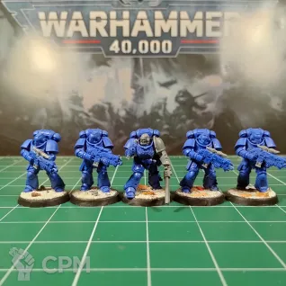 Описание картинки Space Marines Primaris Intercessors Dark Imperium (Limited) от Каджит по цене 2 498руб | Свободный Рынок Миниатюр - СРМ