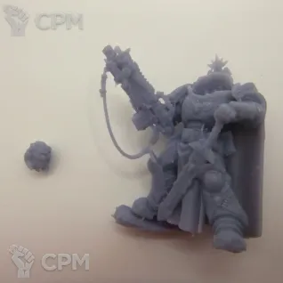 Описание картинки Captain in Gravis Armour with Master crafted Heavy от White Rhino по цене 399руб | Свободный Рынок Миниатюр - СРМ