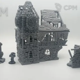 Описание картинки Разрушенная Ратуша - Фэнтези Террейн, Shadowfey Ruins от Terrain Print по цене 2 500руб | Свободный Рынок Миниатюр - СРМ