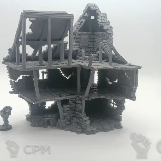 Описание картинки Разрушенная Ратуша - Фэнтези Террейн, Shadowfey Ruins от Terrain Print по цене 2 500руб | Свободный Рынок Миниатюр - СРМ