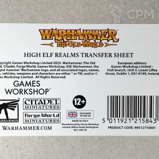 Описание картинки High Elf Realms Transfer Sheet (Декали) от Vault Boy по цене 4 556руб | Свободный Рынок Миниатюр - СРМ
