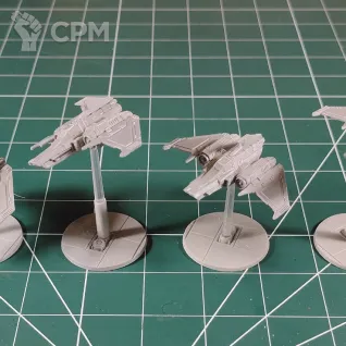 Описание картинки Legions Imperialis Xiphon Interceptor x12 от Каджит по цене 5 998руб | Свободный Рынок Миниатюр - СРМ