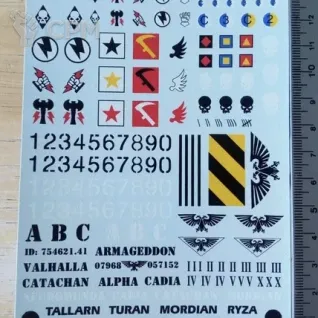 Описание картинки Imperial Guard Transfer Sheet от Albion по цене 150руб | Свободный Рынок Миниатюр - СРМ