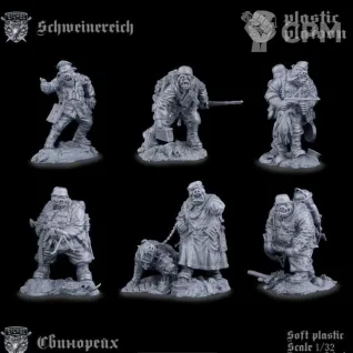 Описание картинки Солдатики Plastic Platoon Хрюйх- Свинорейх два набора от Ivolga по цене 10 000руб | Свободный Рынок Миниатюр - СРМ