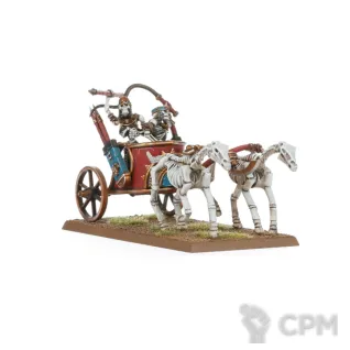 Описание картинки Tomb Kings Of Khemri Skeleton Chariot x3 от Vault Boy по цене 6 998руб | Свободный Рынок Миниатюр - СРМ