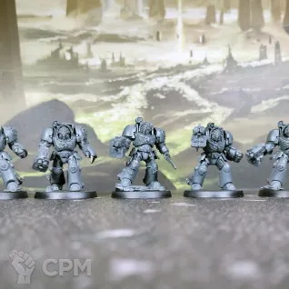 Описание картинки Space Marines Terminator Squad от Каджит по цене 3 498руб | Свободный Рынок Миниатюр - СРМ