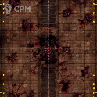 Описание картинки Баттл мат с разметкой «DOOM» 60x44| Поле для варгеймов | Батлмат от Marauder's Workshop по цене 2 650руб | Свободный Рынок Миниатюр - СРМ
