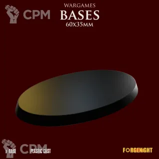 Описание картинки Wargame Bases 60x35mm | Пластиковая подставка от ForgeNight по цене 85руб | Свободный Рынок Миниатюр - СРМ