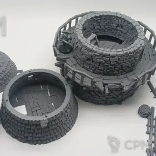 Описание картинки Проклятая Мельница - Фэнтези Террейн, Shadowfey Ruins от Terrain Print по цене 2 600руб | Свободный Рынок Миниатюр - СРМ