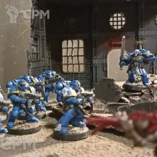 Описание картинки Ultramarine's Tactical Squad от Bloody Fist Workshop по цене 8 500руб | Свободный Рынок Миниатюр - СРМ