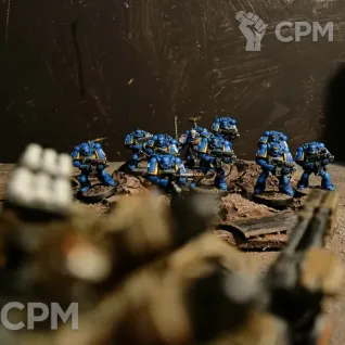 Описание картинки Ultramarine's Tactical Squad от Bloody Fist Workshop по цене 8 500руб | Свободный Рынок Миниатюр - СРМ