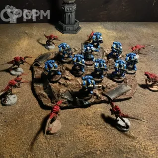 Описание картинки Ultramarine's Tactical Squad от Bloody Fist Workshop по цене 8 500руб | Свободный Рынок Миниатюр - СРМ