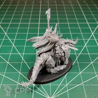 Описание картинки Slaves to Darkness Chaos Lord on Karkadrak (Chaos Lord on Daemonic Mount) от Каджит по цене 3 998руб | Свободный Рынок Миниатюр - СРМ