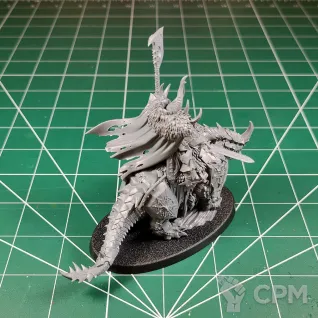 Описание картинки Chaos Lord on Daemonic Mount от Каджит по цене 3 998руб | Свободный Рынок Миниатюр - СРМ