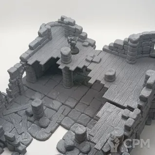 Описание картинки Разрушенный Замок - Фэнтези Террейн от Terrain Print по цене 2 850руб | Свободный Рынок Миниатюр - СРМ