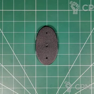 Описание картинки Oval Base 90x52 mm Подставка овальная с отверстием (Оригинал Games Workshop) от Vault Boy по цене 348руб | Свободный Рынок Миниатюр - СРМ