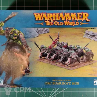 Описание картинки Orc &amp; Goblin Tribes Orc Boar Boyz Mob от Vault Boy по цене 6 998руб | Свободный Рынок Миниатюр - СРМ