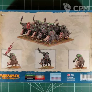 Описание картинки Orc &amp; Goblin Tribes Orc Boar Boyz Mob от Vault Boy по цене 6 998руб | Свободный Рынок Миниатюр - СРМ