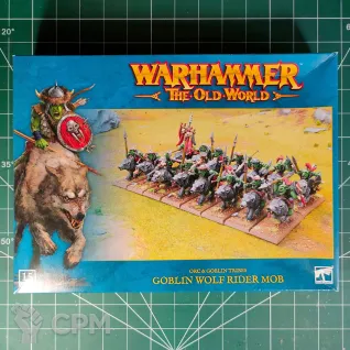 Описание картинки Orc &amp; Goblin Tribes Goblin Wolf Rider Mob от Vault Boy по цене 6 398руб | Свободный Рынок Миниатюр - СРМ