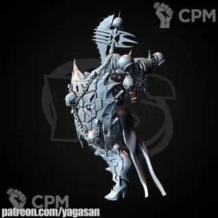 Описание картинки Khorne Sister Crucira / Сестра Кхорна Крусира от Стальные Небеса по цене 325руб | Свободный Рынок Миниатюр - СРМ