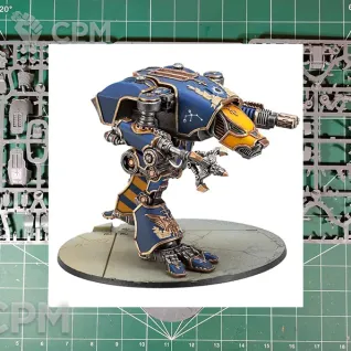 Описание картинки Warhound Titan with Ursus Claws and Melta Lances от Vault Boy по цене 4 498руб | Свободный Рынок Миниатюр - СРМ