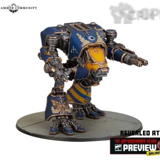 Описание картинки Warhound Titan with Ursus Claws and Melta Lances от Vault Boy по цене 4 798руб | Свободный Рынок Миниатюр - СРМ