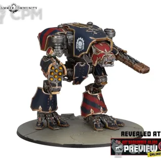 Описание картинки Warhound Titan with Ursus Claws and Melta Lances от Vault Boy по цене 4 798руб | Свободный Рынок Миниатюр - СРМ