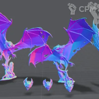 Описание картинки Fell Bats от JANIX 3D STUDIO  по цене 700руб | Свободный Рынок Миниатюр - СРМ