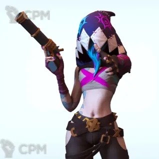 Описание картинки Джинкс Аркейн Лига легенд Jinx Arcane League of legends от Кира по цене 7 500руб | Свободный Рынок Миниатюр - СРМ