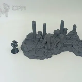 Описание картинки Древние Руины - Фэнтези Террейн, Goblin Grotto от Terrain Print по цене 2 450руб | Свободный Рынок Миниатюр - СРМ