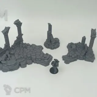 Описание картинки Древние Руины - Фэнтези Террейн, Goblin Grotto от Terrain Print по цене 2 450руб | Свободный Рынок Миниатюр - СРМ