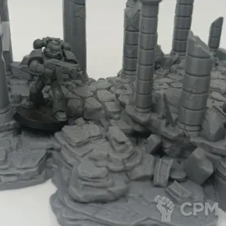 Описание картинки Древние Руины - Фэнтези Террейн, Goblin Grotto от Terrain Print по цене 2 450руб | Свободный Рынок Миниатюр - СРМ