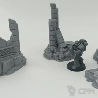 Описание картинки Древние Руины - Фэнтези Террейн, Goblin Grotto от Terrain Print по цене 2 450руб | Свободный Рынок Миниатюр - СРМ