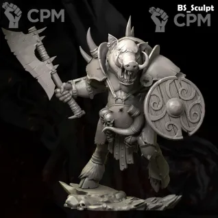 Описание картинки Pig Beastman от Naggaroth Night по цене 2 000руб | Свободный Рынок Миниатюр - СРМ
