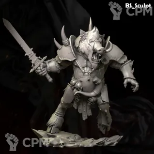 Описание картинки Pig Beastman от Naggaroth Night по цене 2 000руб | Свободный Рынок Миниатюр - СРМ
