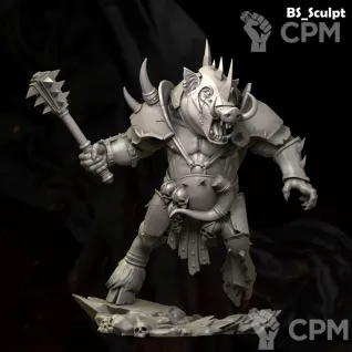 Описание картинки Pig Beastman от Naggaroth Night по цене 2 000руб | Свободный Рынок Миниатюр - СРМ