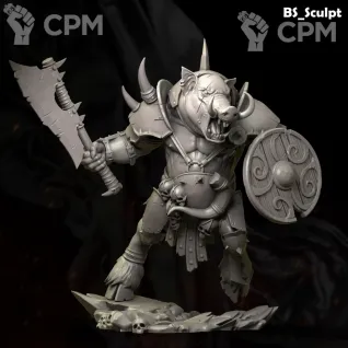 Описание картинки Pig Beastman от Naggaroth Night по цене 2 000руб | Свободный Рынок Миниатюр - СРМ